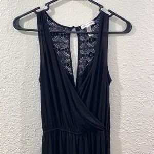 One piece black pant jumpsuit